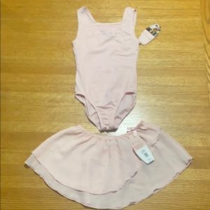 NWT Girls Pink Freestyle Ballet Set Size M (7-8)
